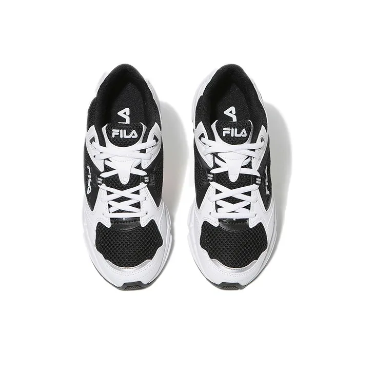 FILA Ranger Cushioning Anti Slip And Wear Resistant Low Top Running Shoes Unisex Black White Comfortable-3
