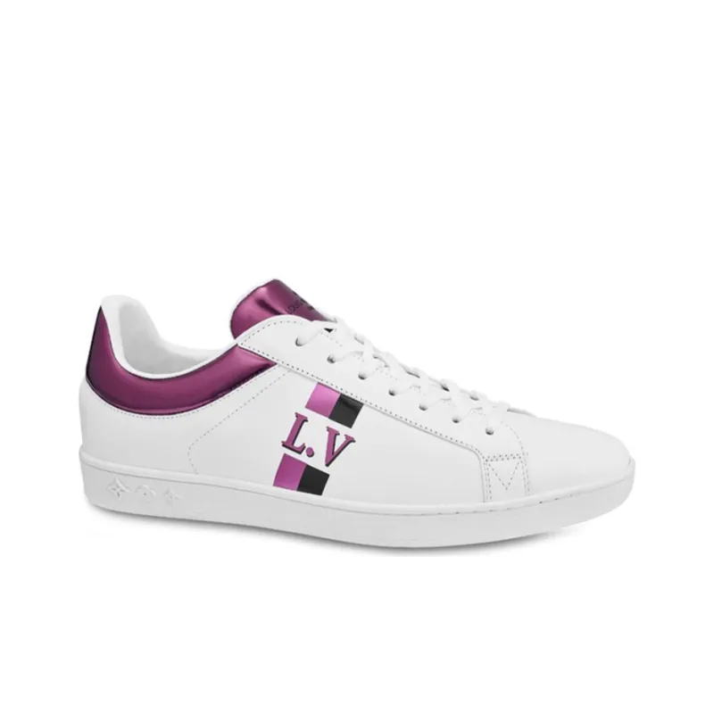 LOUIS VUITTON Luxembourg Sneakers 'White Metallic Pink'-1