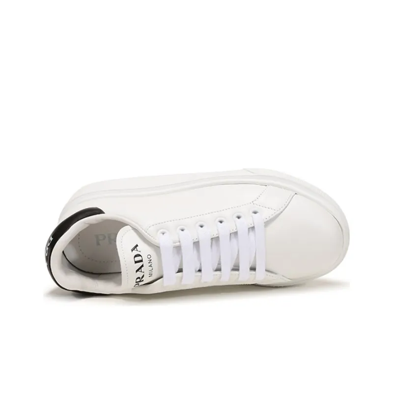 PRADA Stylish Skateboarding Shoes Women's White Black-4