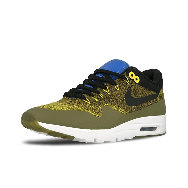 Nike Air Max 1 Cushioned Slip Resistant Abrasion Resistant Low Top Running Shoes Women's Olive Green-2