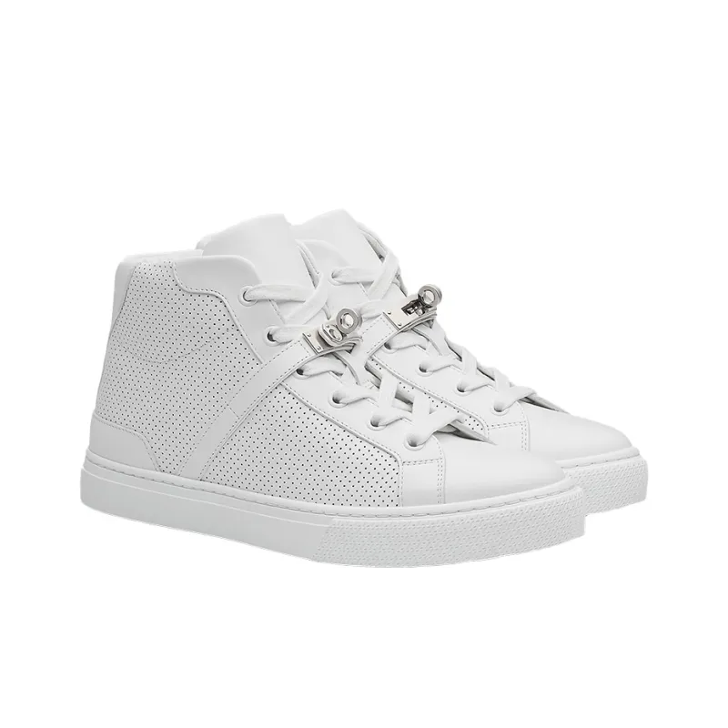 HERMES Daydream High Top Stylish Skateboarding Shoes Women's White-3