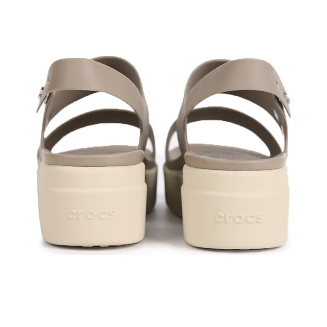 Crocs Brooklyn Thick Sole Sandals Gray Women's-2