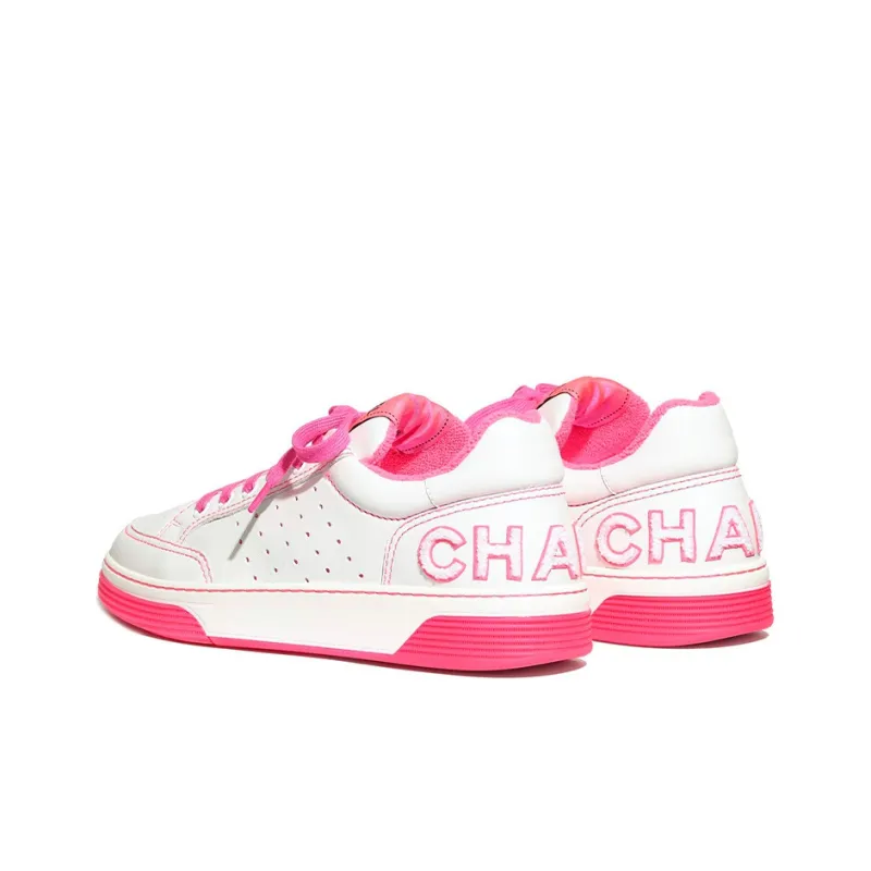 CHANEL Sneaker White Fuchsia Women's-3