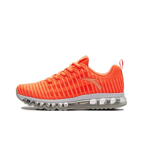 ANTA Running Shoes Women's Low-Top Fluorescent Digital Pink/Fluorescent Mango Orange/ANTA White