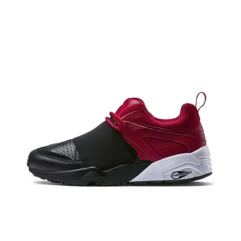 PUMA Blaze Of Glory Strap Colo Cushioning Wear-Resistant Mid-Top Casual Shoes Men's Black Red White