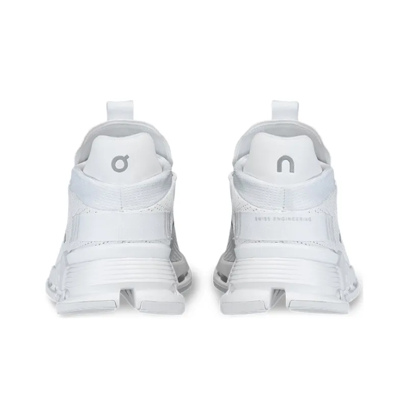 On Running Cloudnova All White Women's-4