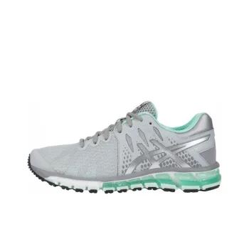 Asics Gel-Quantum 180 Anti-Slip And Wear-Resistant Breathable Low-Top Running Shoes Women's Gray Green