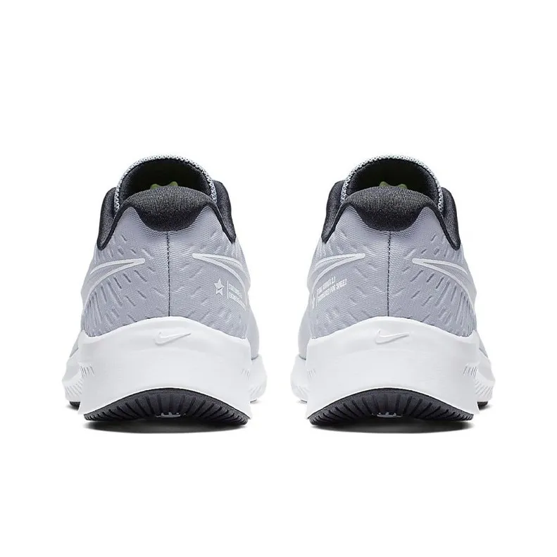Nike Star Runner 2 Cushioned Anti-Slip And Wear-Resistant Lightweight Low-Top Running Shoes GS Gray White-3