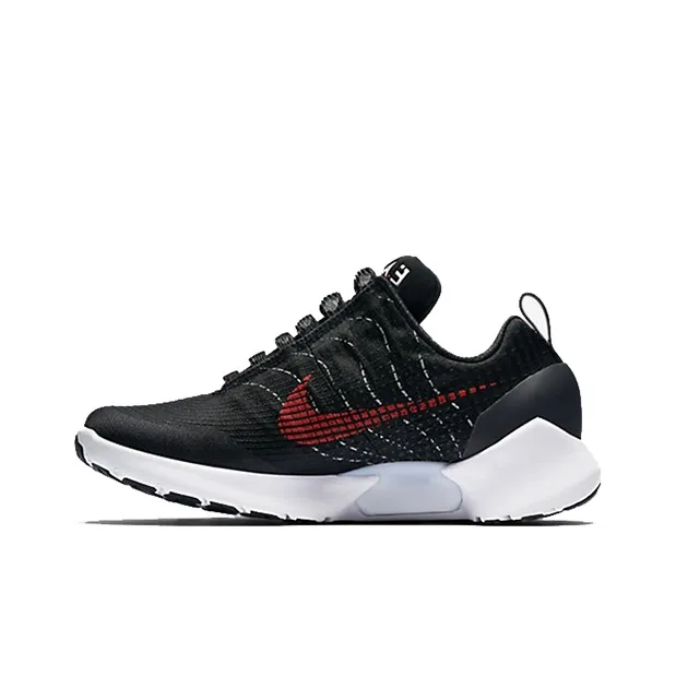 Nike Hyper Adapt Non slip Lightweight Low Top Running Shoes Men's Black White Red-0
