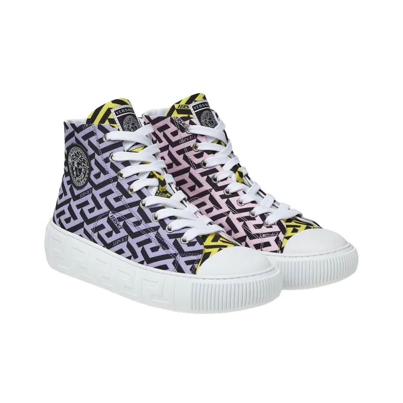 FANSIZHE La Greca High Top Skateboard Shoes Women's Light Purple-2