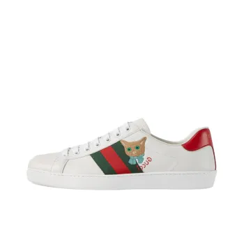 GUCCI Ace Cat Motif Low top Sneakers