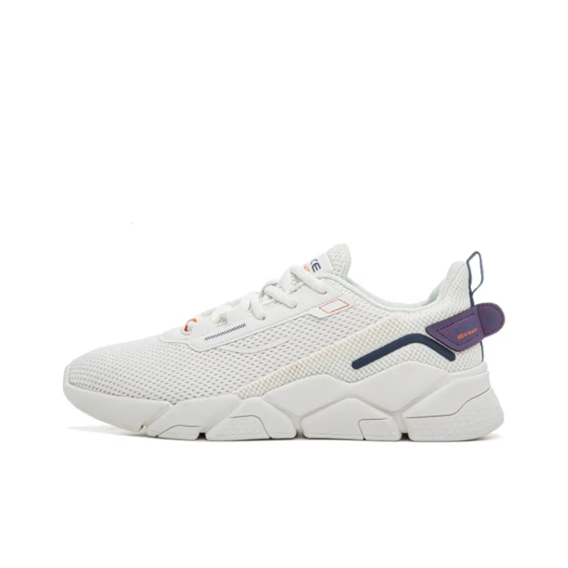 Erke Anti-Slip Wear-Resistant Low-Top Casual Shoes Men's White Blue-0
