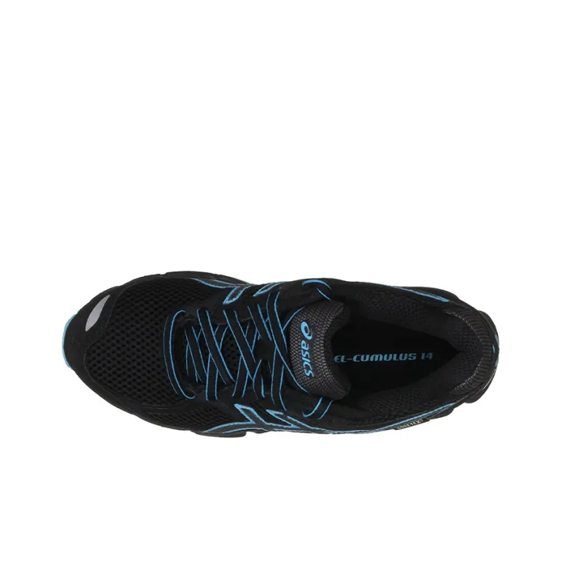 Asics Gel-Cumulus 14 Wear-Resistant Low-Top Running Shoes Women's Black Blue-3