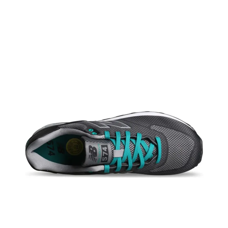 New Balance NB 574 Shock Absorbers With Slip Resistant Features Low Top Running Shoes Unisex Black Blue-1