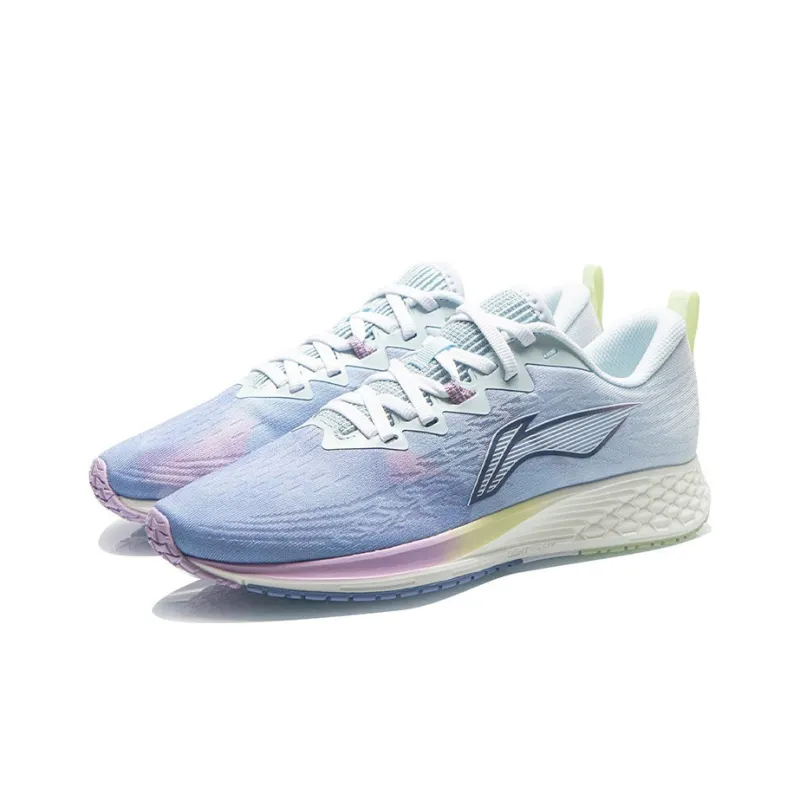 LiNing Red Hare 4 Abrasion Resistant Breathable Low Top Running Shoes Women's Blue White-2