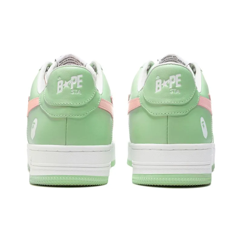 A BATHING APE STA Stylish Skateboarding Shoes Women's Green-3