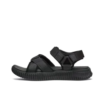 Skechers Elite Flex Velcro Sports Black Sandals