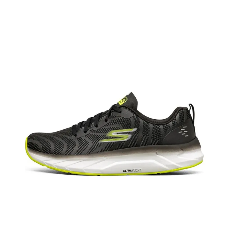 Skechers Abrasion Resistant Low Top Running Shoes Men's Black-0