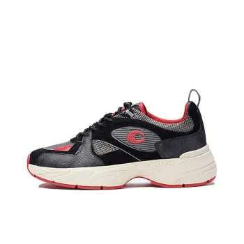 COACH Tech Low Top Casual Shoes Men's Mixed Black