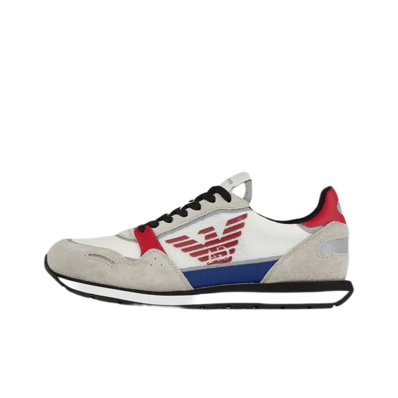 EMPORIO ARMANI Slip Resistant, Abrasion Resistant Cushioning Low Top Casual Shoes Men's Gray-0