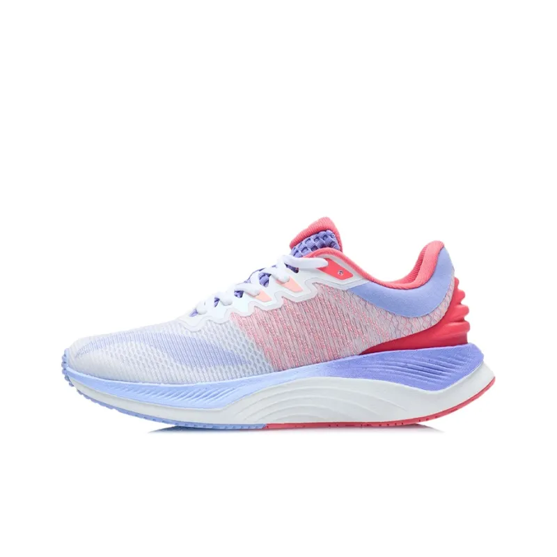 LiNing YueYing Anti-Slip Wear-Resistant Low-Top Running Shoes Women's White Red Purple-0