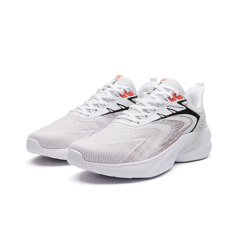 361° Cushioning, Slip Resistant, Breathable, Lightweight Low Top Running Shoes Men's White Red-2