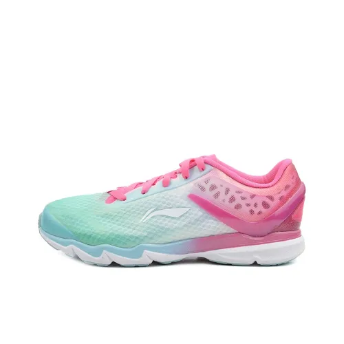 LINING Super Light 12 Running Shoes Women's Low-Top Cyan/Pink