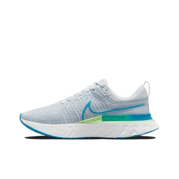 Nike React Infinity Run Flyknit 2 Pure Platinum Emerald Laser Blue