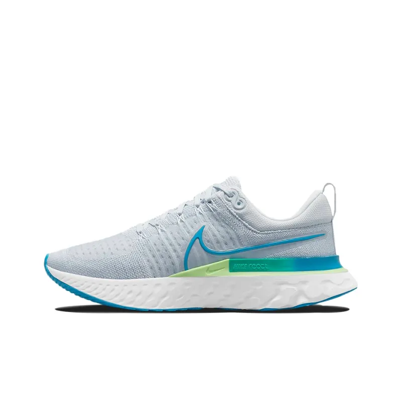 Nike React Infinity Run Flyknit 2 Pure Platinum Emerald Laser Blue-0
