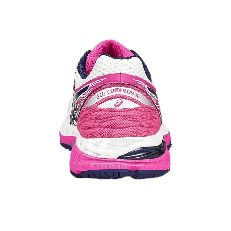 Asics Gel-Cumulus 18 Running Shoes Women's Low-Top White/Blue/Pink-2