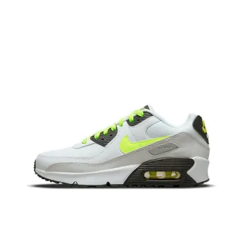 Nike Air Max 90 Leather White Volt GS