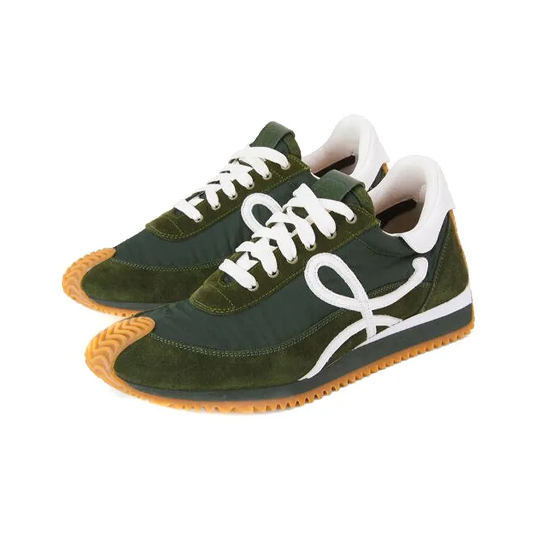 LOEWE Flow Runner Low Top Casual Shoes Men's Forest Green-2