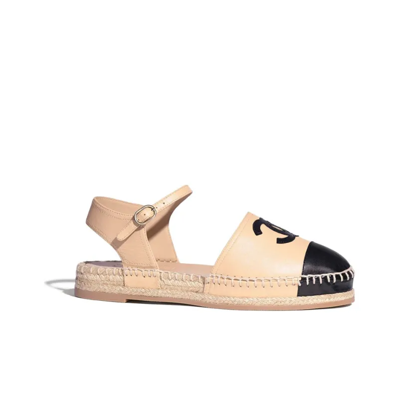 CHANEL Casual Single Shoes Women's Beige-1