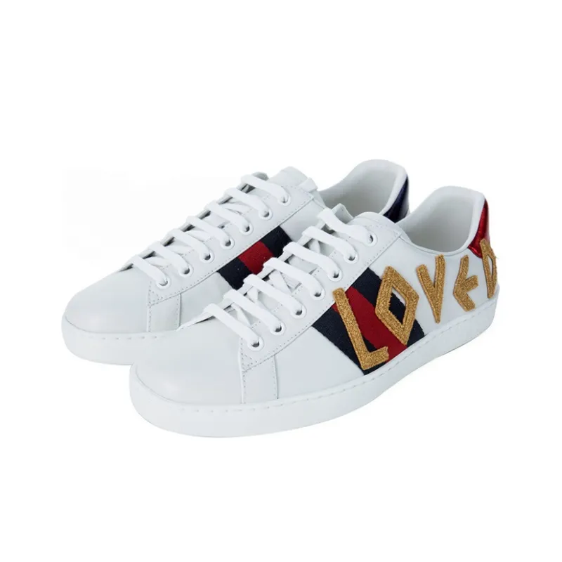 GUCCI Women's Ace Embroidered 'Loved' Women's-2