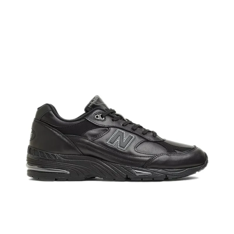 New Balance 991 MiUK Leather Black Grey-1