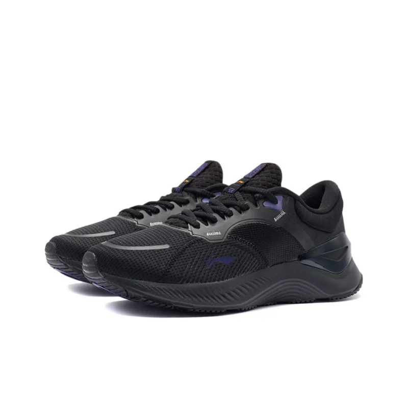 LiNing YueYing Element Shock Absorbers With Slip Resistant And Abrasion Resistant Properties Running Shoes Black-2