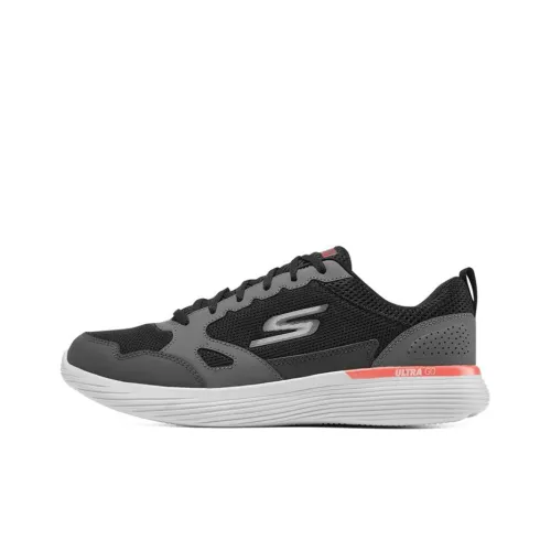 Skechers Go Run 400 V2 Running Shoes Men Low-Top Black/Gray/Pink