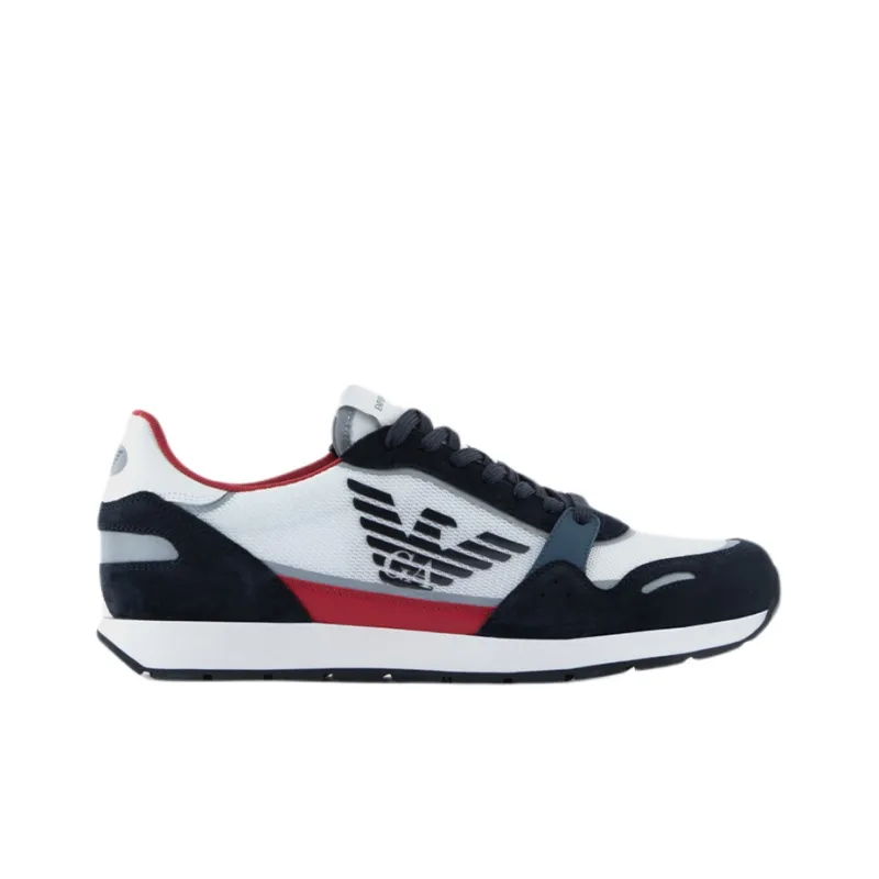 EMPORIO ARMANI Anti Slip Wear Resistant Low Top Sports Casual Shoes Men's Red Black-1