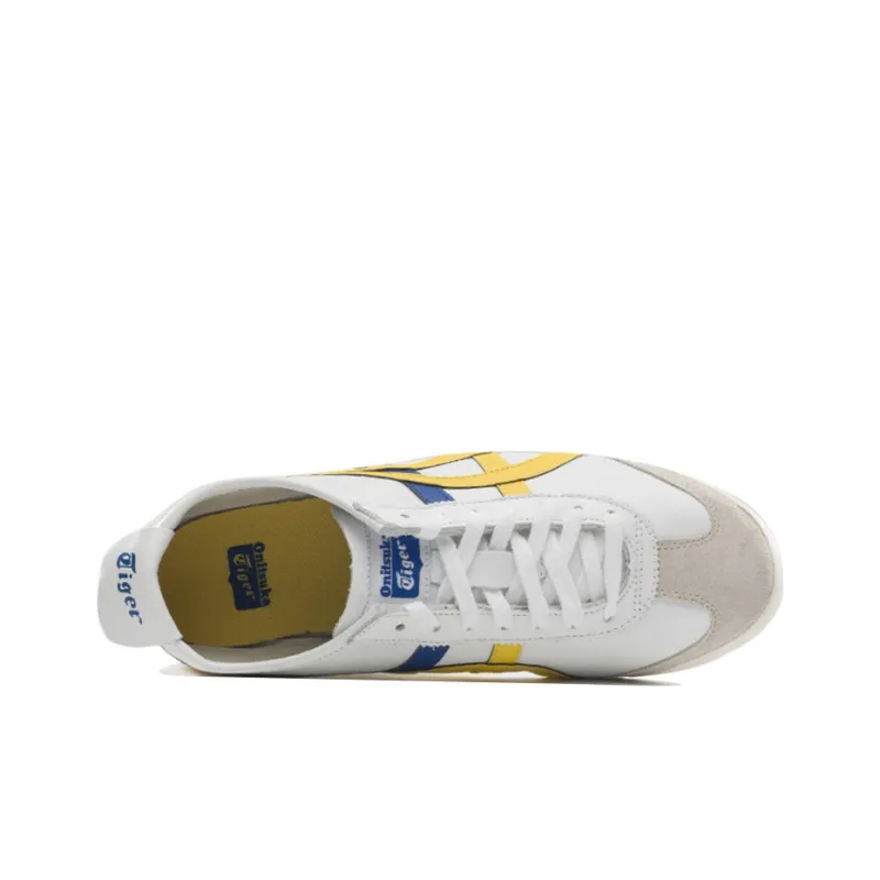Onitsuka Tiger MEXICO 66 Slip Resistant Low Top Casual Shoes Unisex White Yellow Blue-2