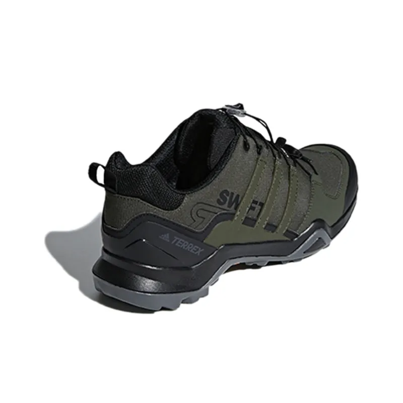 Adidas Terrex Swift R2 Anti-Slip Wear-Resistant Low-Top Trekking Shoes Men's Green Gray-3