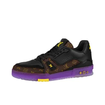 LOUIS VUITTON X Lakers Lv Trainers 'Brown Monogram With Black Purple'