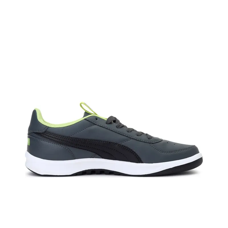 PUMA Bayma Cushioning Anti Slip And Wear Resistant Low Top Running Shoes Men's Gray Green-1
