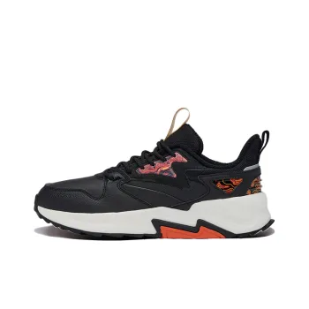 361° Casual Shoes Men Low Top Obsidian Black/Vermilion Orange
