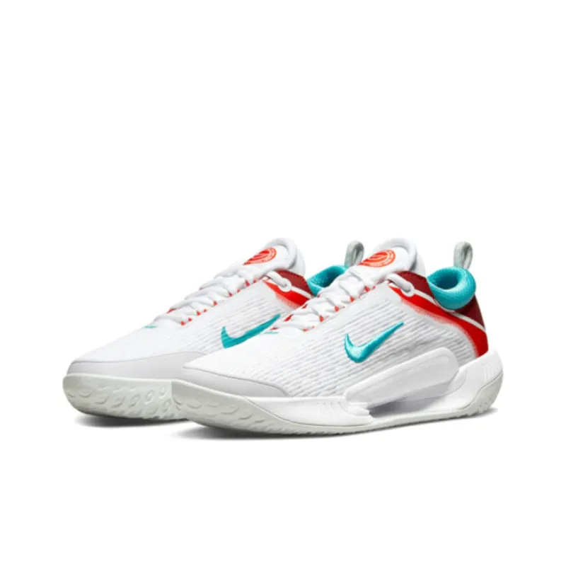 Nike Court Zoom Nxt 'White Habanero Red Washed Teal'-2