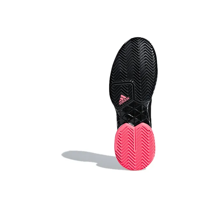 Adidas Barricade 2018 Wear-Resistant Low-Top Tennis Shoes Men's Black Pink-5