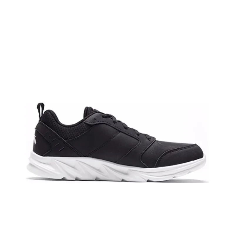 Anta Cushioned Anti-Slip Wear-Resistant Breathable Lightweight Low-Top Running Shoes Men's Black-1