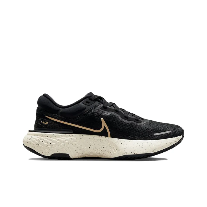 Nike ZoomX Invincible Run Flyknit Black Metallic Gold Women's-1