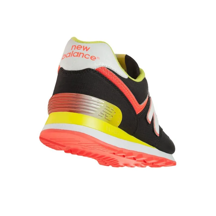 New Balance NB 574 Cushioning Anti Slip And Wear Resistant Low Top Running Shoes Women's Black Yellow-2