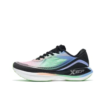 XTEP 260 1.0 Cushioning Anti Slip Wear Resistant Breathability Low Top Running Shoes Women's Black Pink Purple