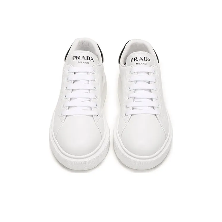 PRADA Stylish Skateboarding Shoes Women's White Black-3
